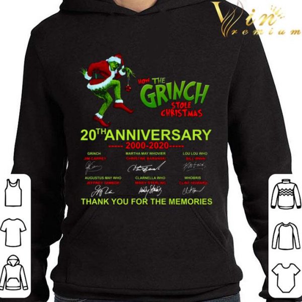 How The Grinch Stole Christmas 20th Anniversary 2000-2020 Signatures shirt