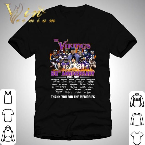 The Minnesota Vikings 60th Anniversary 1961-2021 Signatures Shirt