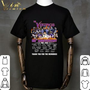 The Minnesota Vikings 60th Anniversary 1961-2021 Signatures Shirt 1