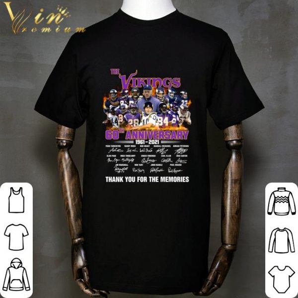 The Minnesota Vikings 60th Anniversary 1961-2021 Signatures Shirt