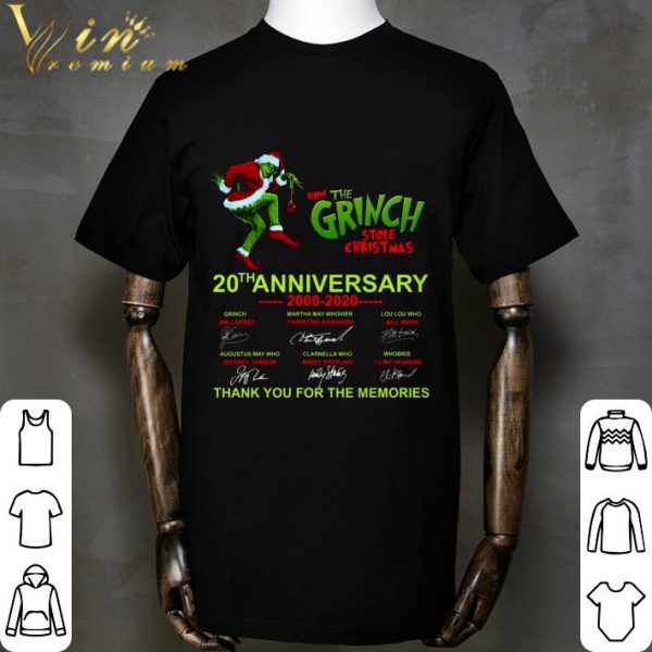 How The Grinch Stole Christmas 20th Anniversary 2000-2020 Signatures shirt