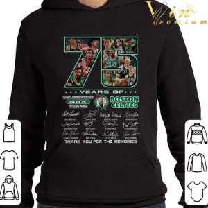 Boston Celtics 75 Years Of The Greatest NBA Teams signatures thank you for the memories shirt 3