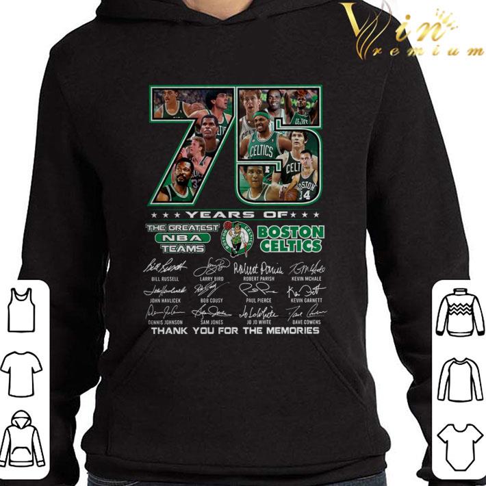 Boston Celtics 75 Years Of The Greatest NBA Teams signatures thank you for the memories shirt 6762d4d5 boston celtics 75 years of the greatest nba teams signatures thank you for the memories shirt 4 - Boston Celtics 75 Years Of The Greatest NBA Teams signatures thank you for the memories shirt