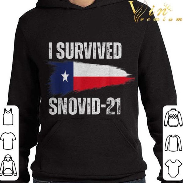 I Survived Snovid-21 Texas Proud Texans Vintage Retro T-Shirt