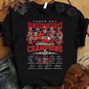 Official Tampa Bay Buccaneers Super Bowl LV Champions 2021 Signatures Shirt