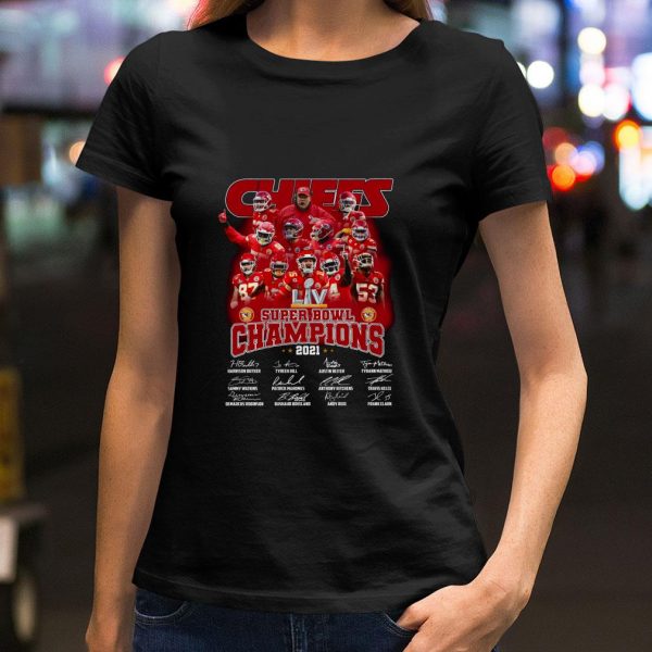 Premium 2021 Team Kansas City Chiefs Super Bowl Champions Signatures Shirt
