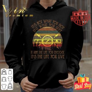 Awesome Tesla Band It's Not What You Got It's What You Give Vintage Shirt 3