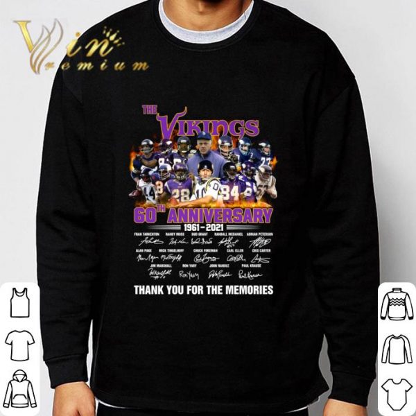 The Minnesota Vikings 60th Anniversary 1961-2021 Signatures Shirt