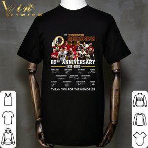 Thank You Memories The Washington Football Team NFL 89 Years Of 1932-2020 Signatures Shirt 1