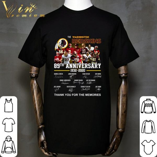 Thank You Memories The Washington Football Team NFL 89 Years Of 1932-2020 Signatures Shirt