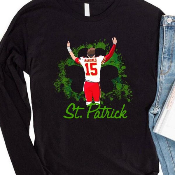 Hot 15 Patrick Mahomes St. Patrick’s day Kansas City Chiefs Shirt
