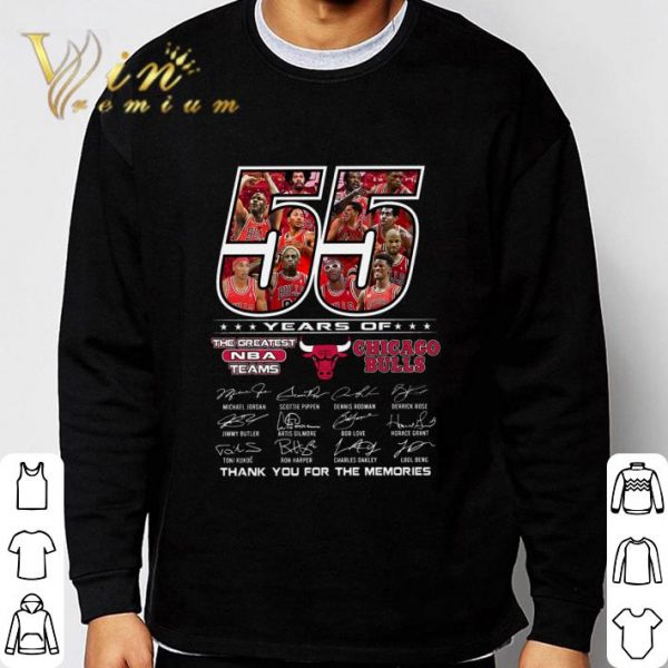 55 years of Chicago Bulls The Greatest NBA Teams signatures shirt