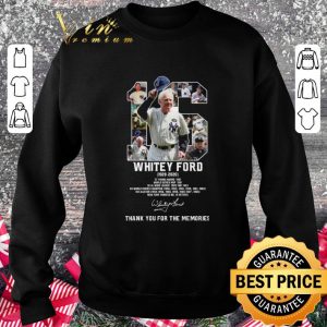 Official 16 Whitey Ford New York Yankees 1928-2020 Signature Shirt 2