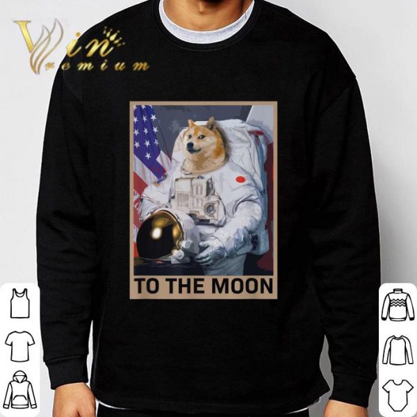Shiba Inu Dogecoin Astronaut To The Moon Blockchain Hodl Crypto Shirt