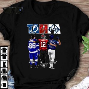 Awesome 2021 Tampa Sports Signatures Tampa Bay Lightning Tampa Bay Buccaneers Tampa Bay Rays Shirt