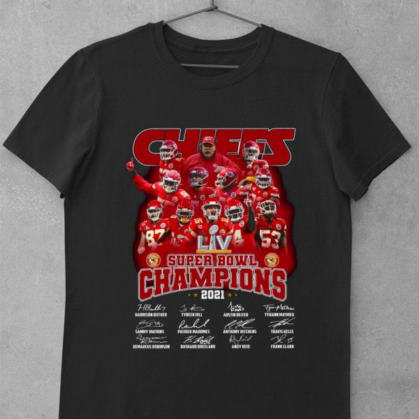 Premium 2021 Team Kansas City Chiefs Super Bowl Champions Signatures Shirt
