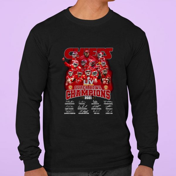 Premium 2021 Team Kansas City Chiefs Super Bowl Champions Signatures Shirt