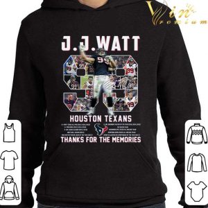 J.J. Watt No. 99 Houston Texas Signature Thank You For The Memories Shirt 3