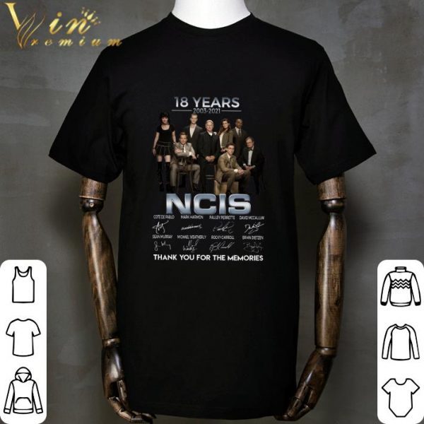 18 years 2003-2021 NCIS signatures thank you for the memories shirt