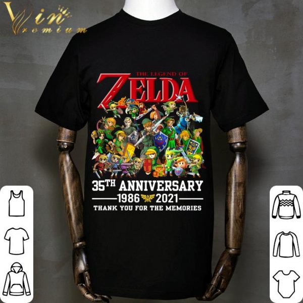 The Legend of Zelda 35th anniversary 1986-2021 thank you for the memories shirt