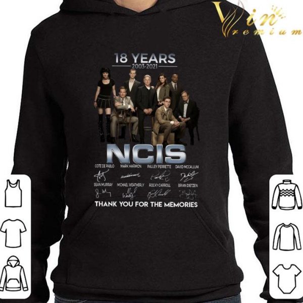 18 years 2003-2021 NCIS signatures thank you for the memories shirt