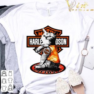 Cat tattoo Motor Harley Davidson Cycles shirt 2