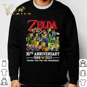 The Legend of Zelda 35th anniversary 1986-2021 thank you for the memories shirt 2