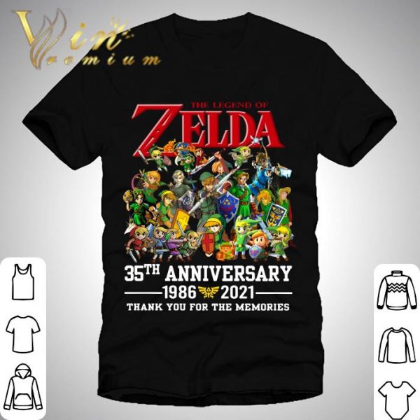 The Legend of Zelda 35th anniversary 1986-2021 thank you for the memories shirt