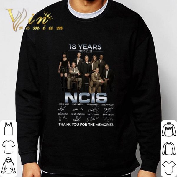 18 years 2003-2021 NCIS signatures thank you for the memories shirt