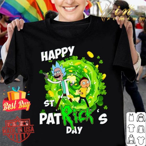 Hot Rick and Morty Crossover Happy St. PatRick's day shirt