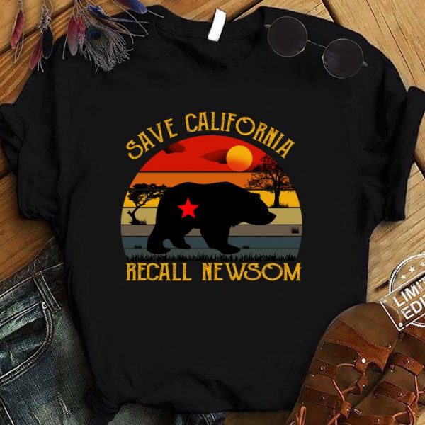 Hot 2021 Save California Recall Newsom Vintage Sunset shirt