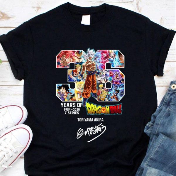 Official 36 Years Of Dragonball 1984-2020 Toriyama Akira Signature shirt