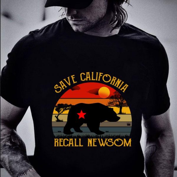 Hot 2021 Save California Recall Newsom Vintage Sunset shirt