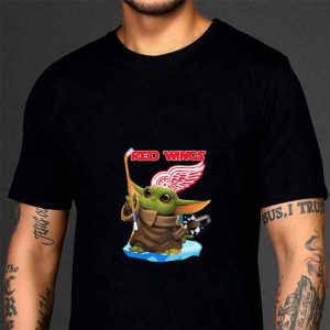 Premium Star Wars Baby Yoda Detroit Red Wings shirt 2