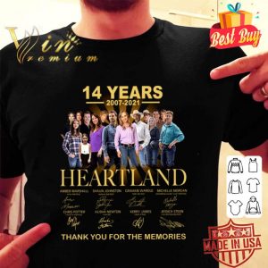 Awesome 14 years 2007-2021 Heartland signatures thank you for the memories shirt 1