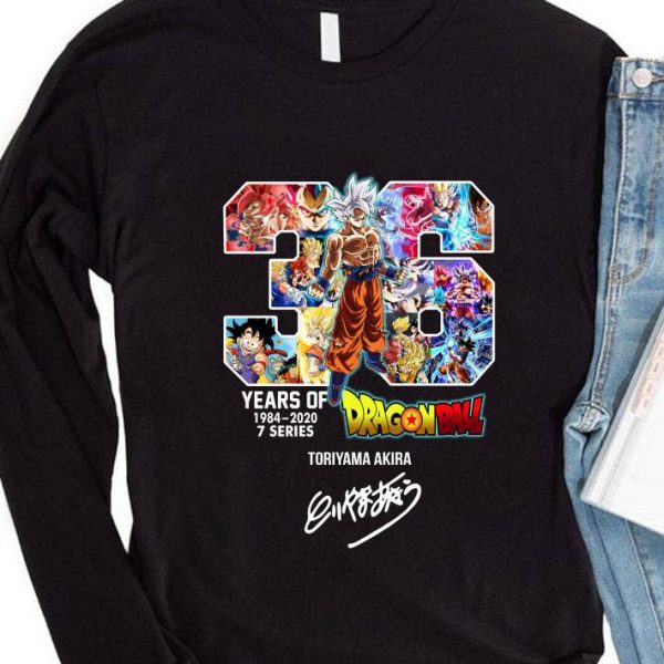 Official 36 Years Of Dragonball 1984-2020 Toriyama Akira Signature shirt