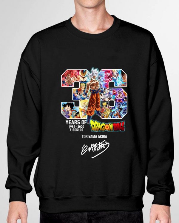Official 36 Years Of Dragonball 1984-2020 Toriyama Akira Signature shirt