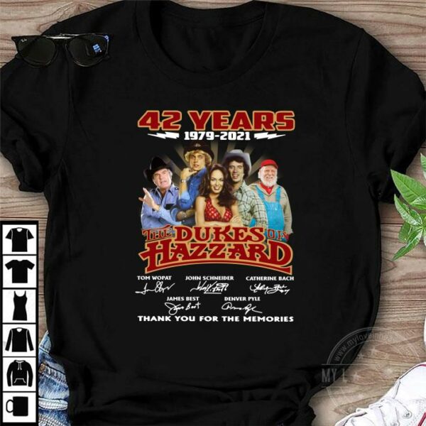 42 Years 1979-2021 Of The Dukes Of Hazzard Thank You For The Memories shirt