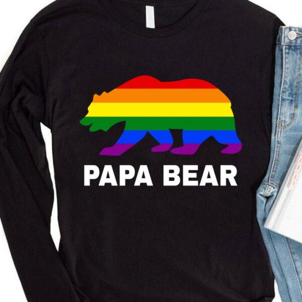 Official Original LGBT Gay Pride Rainbow Flag Papa Bear Pride shirt