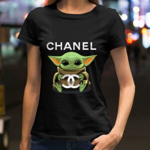 Hot Baby Yoda Hugging Chanel shirt 1