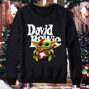 Baby Yoda hug guitar David Bowie Star Wars shirt 3