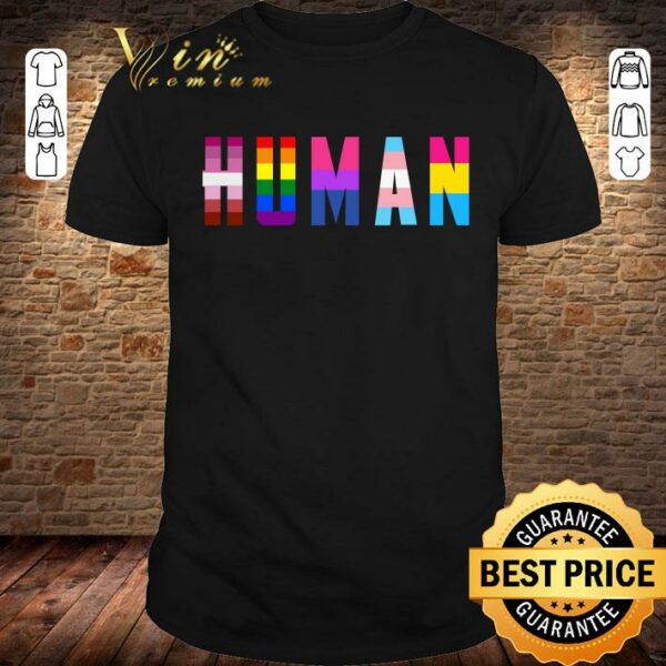 Official Human Flag LGBT Gay Pride Month shirt