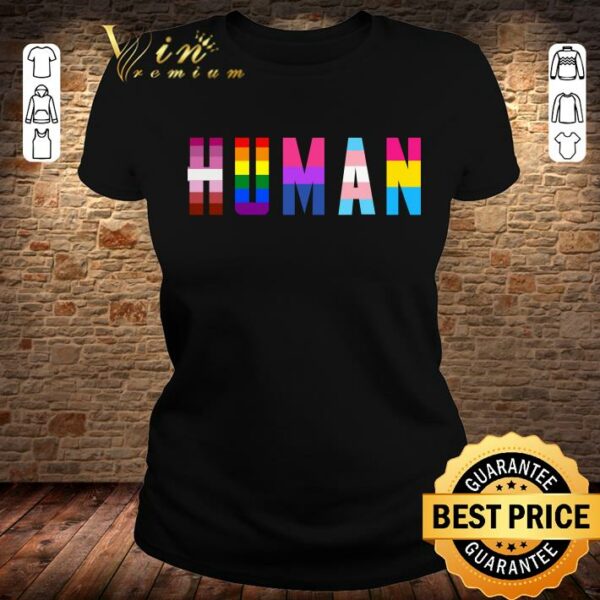 Official Human Flag LGBT Gay Pride Month shirt