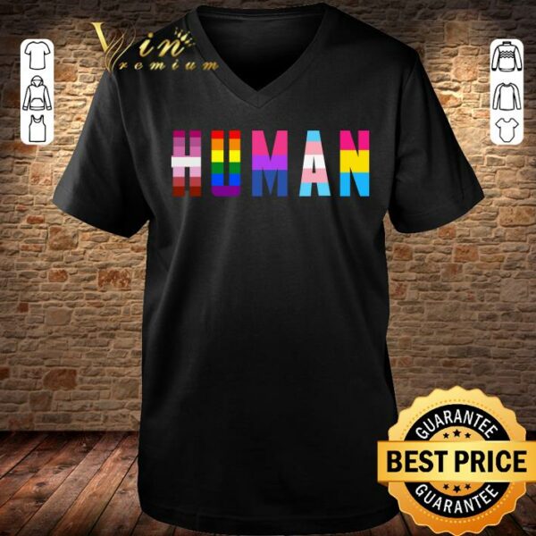 Official Human Flag LGBT Gay Pride Month shirt