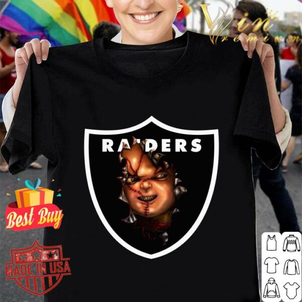 Awesome Oakland Raiders Chucky Logo shirt