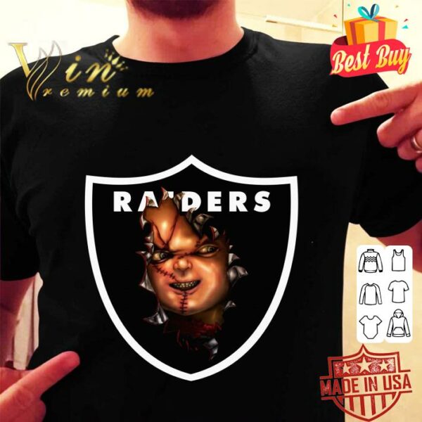 Awesome Oakland Raiders Chucky Logo shirt