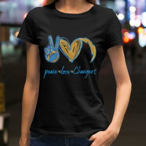 Funny Peace Love Los Angeles Chargers shirt 1