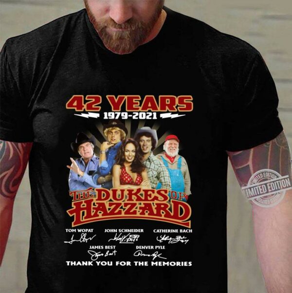 42 Years 1979-2021 Of The Dukes Of Hazzard Thank You For The Memories shirt