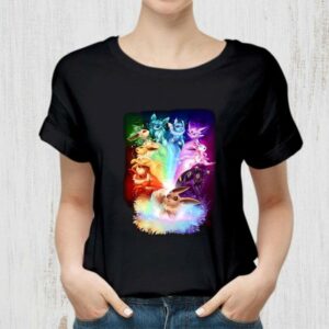 3D Colors Eevee Pokemon Evolution Rainbow Flareon Espeon Jolteon Umbreon Sylveon Vaporeon Leafeon Glaceon shirt 1