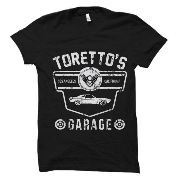 Fast and Furious Shirt,Toretto's Garage T-Shirt Fast And Furious Muscle Car Tshirt
